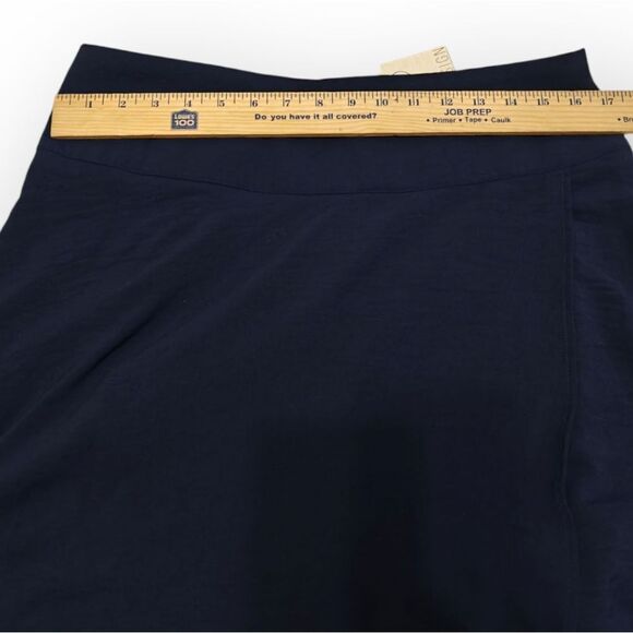 NWT BY DESIGN Blue Midi A-Line Skirt with Asymmetrical High-Low Hem SZ L - Picture 5 of 8